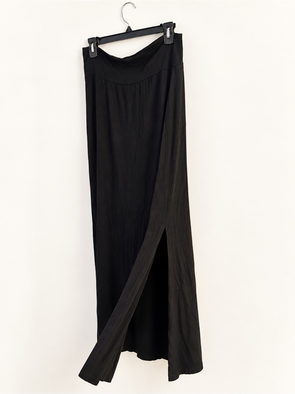 I.N. Studio Woman Black Maxi Skirt Side Slit Plus Size 1X